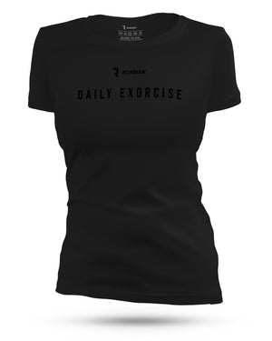Mantra T-Shirt Women's Black "Daily Exorcise"