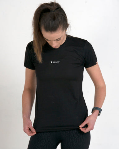 Active T-shirt Women's Black [Relaxed Fit]