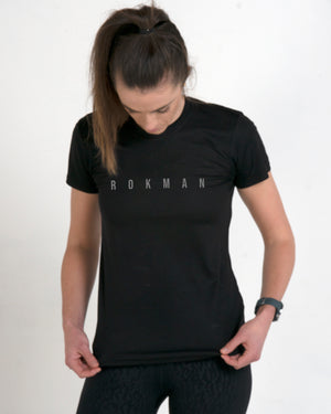 Mantra Spine T-Shirt Women's Black "Welcome the Pain"